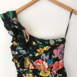 Sugarlips Floral One Shoulder Cocktail Dress